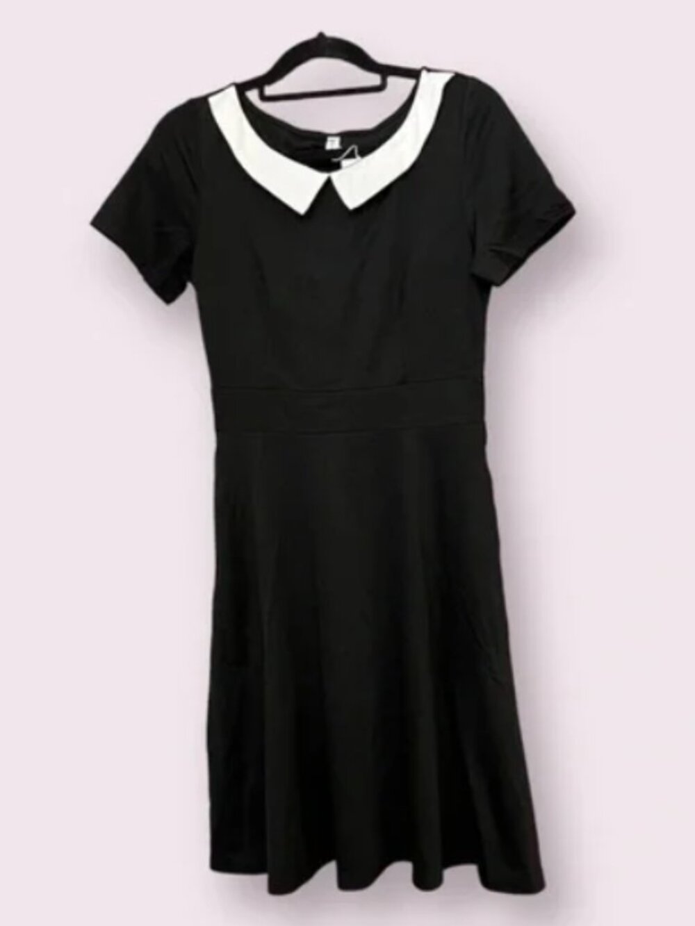 Wednesday Addams Style Collared Dress - Dark Academia Goth - 2X